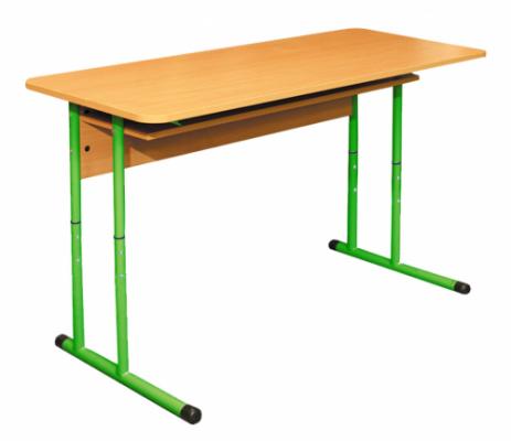 Стіл із полицею для ростових груп №4-6, кругла труба, 1200х500х640-760 мм, АНШАР ГРУП